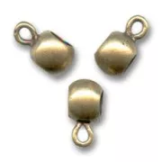 Boules métal attache breloques 6x4 mm bronze x6