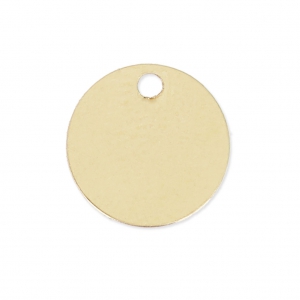 Sequin rond 9 mm - médaille à graver - Gold filled (Or laminé) x1
