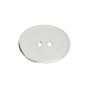 Intercalaire 2 trous bouton ovale 13.5x10 mm en Argent 925 x1