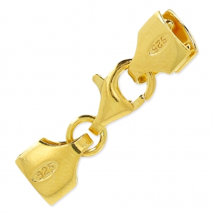 Fermoir mousqueton 9 mm pour Miyuki 11/0 4 rangs en Argent 925 doré à l'or fin x1