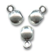 Boules métal attache breloques 6x4 mm argenté vieilli x6|raw }}