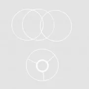 Set pour abat-jour 15 cm Blanc : 1 cercle tête et 3 cercles nus