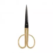 Ciseaux déco design House Doctor Bicolore 18 cm manche Laiton lame Noir