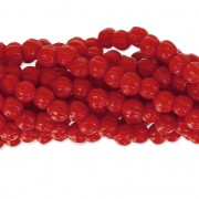 Perles en verre Melon Bead 3mm Red Corail x20