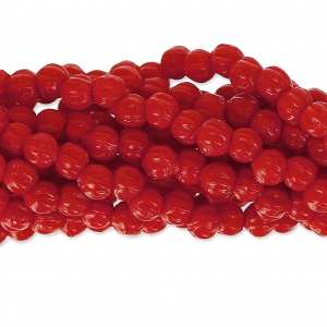 Perles en verre Melon Bead 3mm Red Corail x20