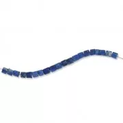 Perles en pierre gemme Lapis Lazuli tubes 3x3 mm x20