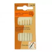 Aiguilles tapisserie chas doré sans pointe bout rond Mediac n°18 x6