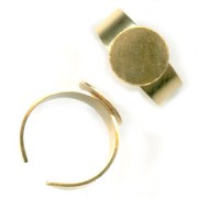 Bague plateau 12 mm doré à l'or fin x1|raw }}