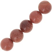 Perles rondes en pierre gemme 4 mm Gold Stone - Imitation Pierre de soleil x20|raw }}