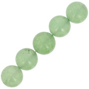 Perles rondes 10 mm en pierre gemme - Aventurine x5