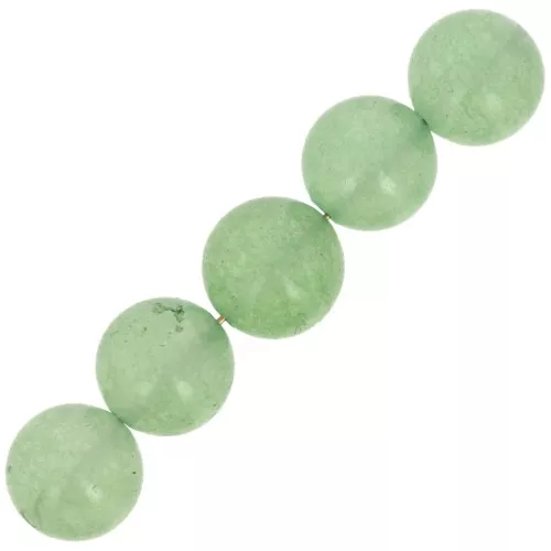 Perles rondes 10 mm en pierre gemme - Aventurine x5