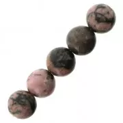 Perles rondes en pierre gemme Rhodonite  8 mm x10