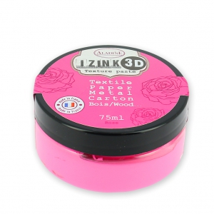 Peinture Multi Supports pour DIY Aladine pâte 3D Izink Rose x75ml