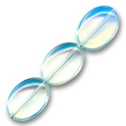 Perles olives paltes imitation Pierre de Lune 18x13 mm x4