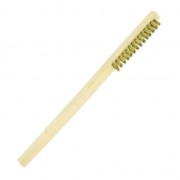 Brosse métallique laiton - 2 rangs - poils courts durs 70 mm|raw }}