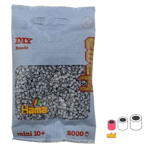 Perles à repasser Hama MINI 2.5 mm Gris Clair (n°70) x2000