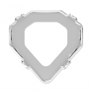 Serti griffe pour cabochon PureCrystal 4928 Tilted Chaton 12 mm rhodié