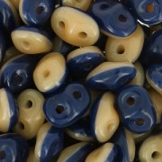 SuperDuo Duet 2,5x5 mm Bicolore Navy/Ivory  x10g|raw }}