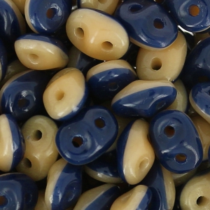 SuperDuo Duet 2,5x5 mm Bicolore Navy/Ivory x10g