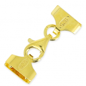 Fermoir mousqueton 11 mm pour Miyuki 10/0 5 rangs en Argent 925 doré à l'or fin x1