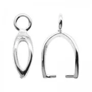 Attache pendentif évidé 12 mm en Argent 925 x1