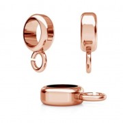 Poussoir attache breloque pour cordon 5 mm en Argent 925 doré rose x1|raw }}