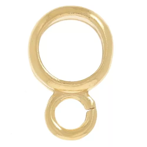 Poussoir attache breloque pour cordon 5 mm en Argent 925 doré à l'or fin x1
