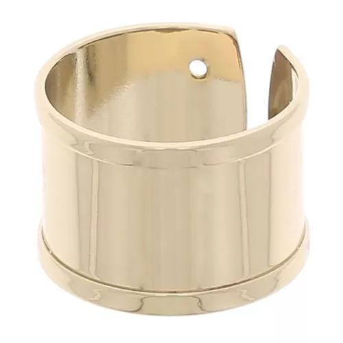 Bague éco en laiton avec rebord courbé 15 mm doré x1
