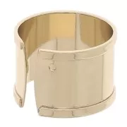 Bague éco en laiton avec rebord courbé 15 mm doré x1