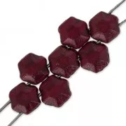 Perles en verre tchèque Honeycomb Jewel 6 mm Light Siam Luster x20