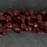 Perles en verre tchèque Honeycomb Jewel 6 mm Light Siam Luster x20