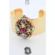 Perles en verre tchèque Honeycomb Jewel 6 mm Labrador x20