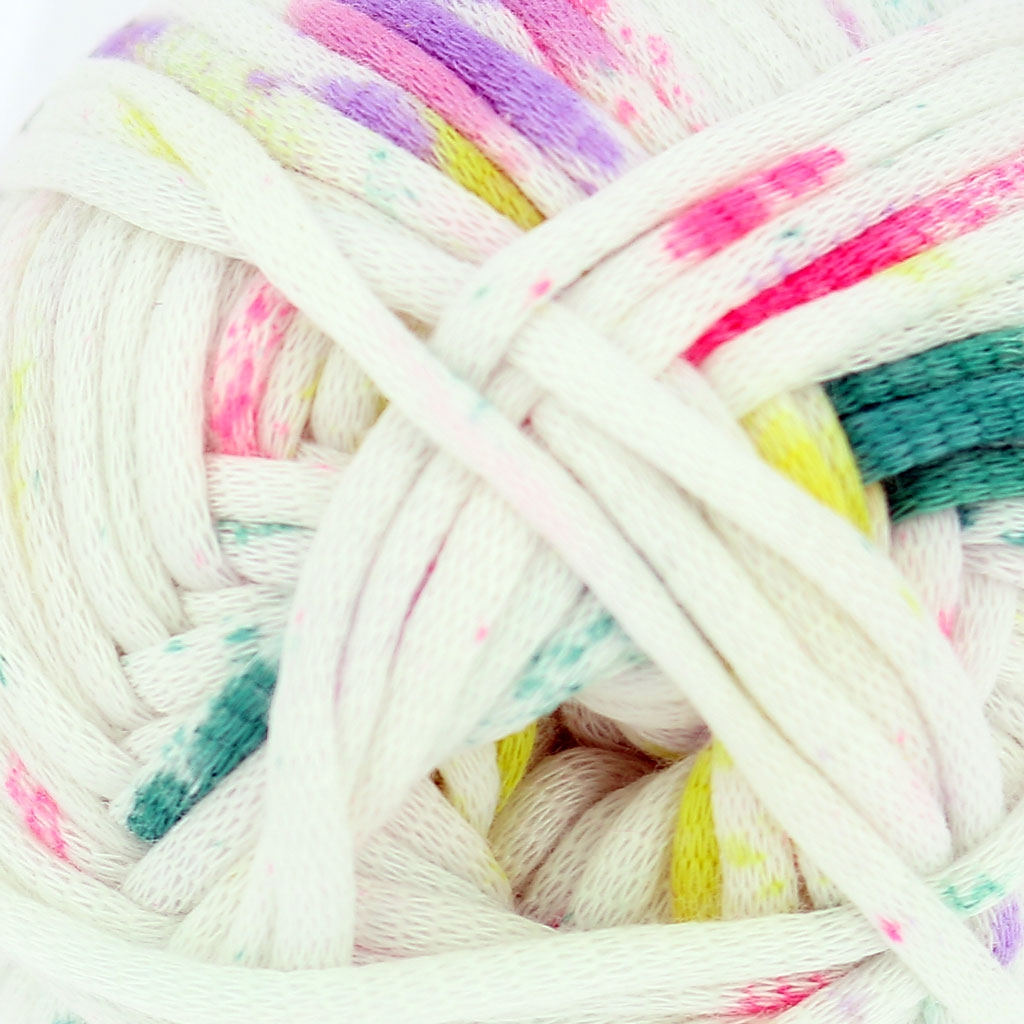 Laine Fashion Jersey Print Rico Design Vert/Fuchsia Spray 002 x 50g - Perles & Co