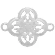 Intercalaire filigrané décor fleur 20 mm - Placage Argent fin x1
