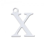 Breloque lettre X - 9.5 mm en Argent 925 x1