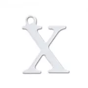 Breloque lettre X - 9.5 mm en Argent 925 x1