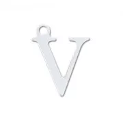 Breloque lettre V - 9.5 mm en Argent 925 x1
