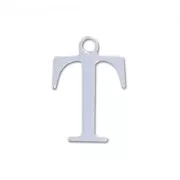Breloque lettre T - 9.5 mm en Argent 925 x1