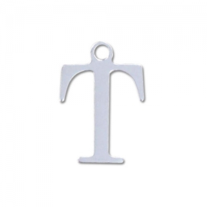 Breloque lettre T - 9.5 mm en Argent 925 x1