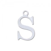 Breloque lettre S - 9.5 mm en Argent 925 x1