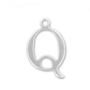 Breloque lettre Q - 9.5 mm en Argent 925 x1|raw }}
