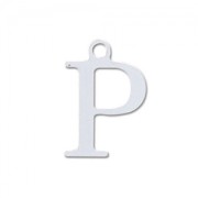 Breloque lettre P - 9.5 mm en Argent 925 x1