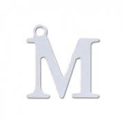 Breloque lettre M - 9.5 mm en Argent 925 x1