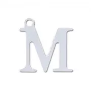 Breloque lettre M - 9.5 mm en Argent 925 x1
