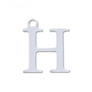 Breloque lettre H - 9.5 mm en Argent 925 x1