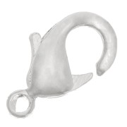 Fermoirs mousquetons 10 mm Placage Argent fin x10