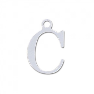 Breloque lettre C - 9.5 mm en Argent 925 x1