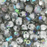 Facettes 4 mm Crystal Silver Rainbow x50