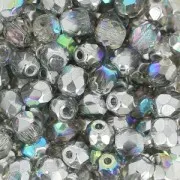 Facettes 4 mm Crystal Silver Rainbow x50