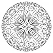 Tampon support bois Mandalas 7.5 x 7.5 cm petit modèle centre étoile x1
